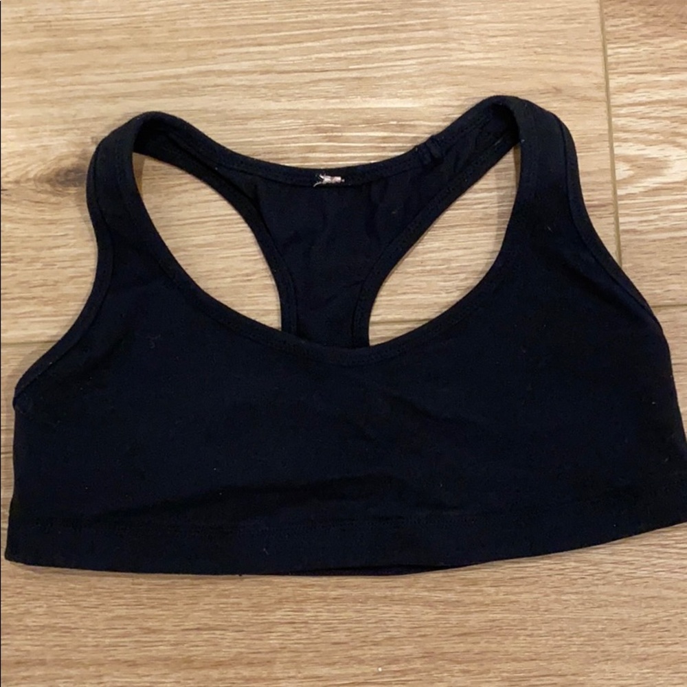 Lululemon Athletica black sports racer back bra